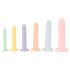 Seis em Linha - Conjunto de Treinadores Dildo - 6 Peças (Colorido)