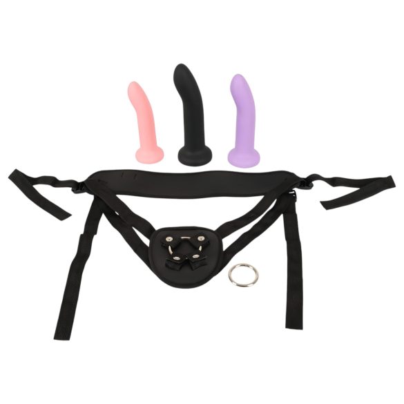You2Toys - Conjunto de dildos preto para usar com cinto