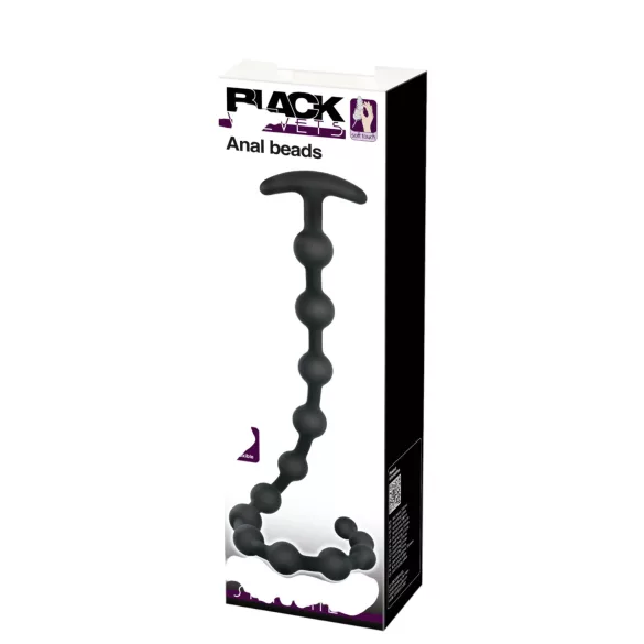 Black Velvets - dildo anal com esferas - silicone preto