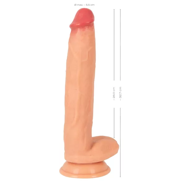Realistixxx Real Giant - dildo realista grande com escroto - cor natural