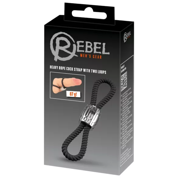 Rebel Cock Strap - laço duplo ajustável para pénis em silicone (87 g)