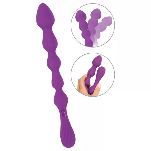 You2Toys - Dildo anal flexível com bolas - (roxo)