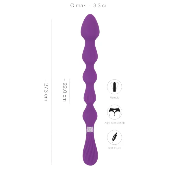 You2Toys - Dildo anal flexível com bolas - (roxo)