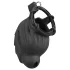 Black Velvets - anel peniano e jaula peniana - silicone preto