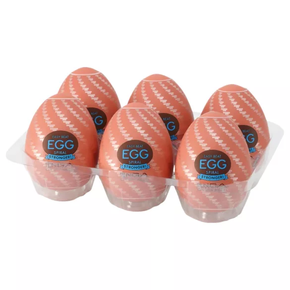 TENGA Egg Spiral Stronger - masturbador masculino ovo - kit com 6 unidades