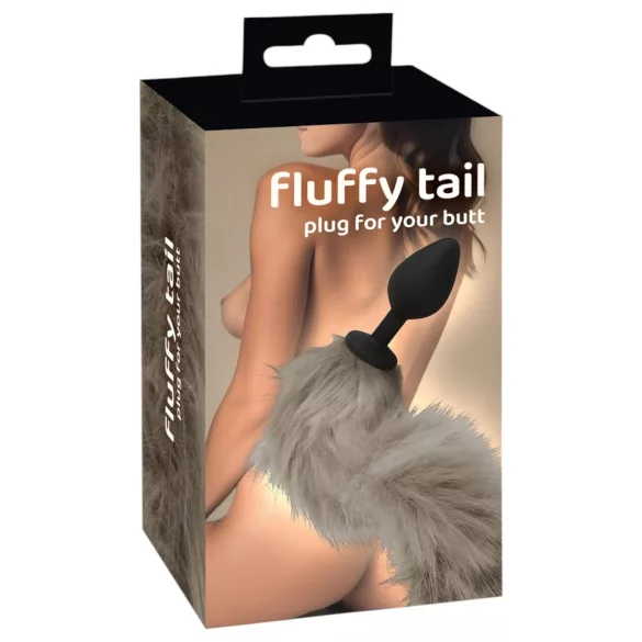 You2Toys - plug anal de silicone com cauda - cinza