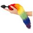 You2Toys - plug anal de silicone com cauda (arco-íris)