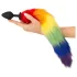 You2Toys - plug anal de silicone com cauda (arco-íris)