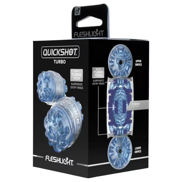 Fleshlight Quickshot Turbo - masturbador masculino compacto - azul