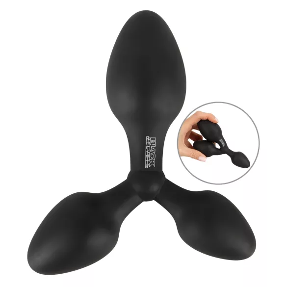 Black Velvets - plug anal triplo - silicone preto