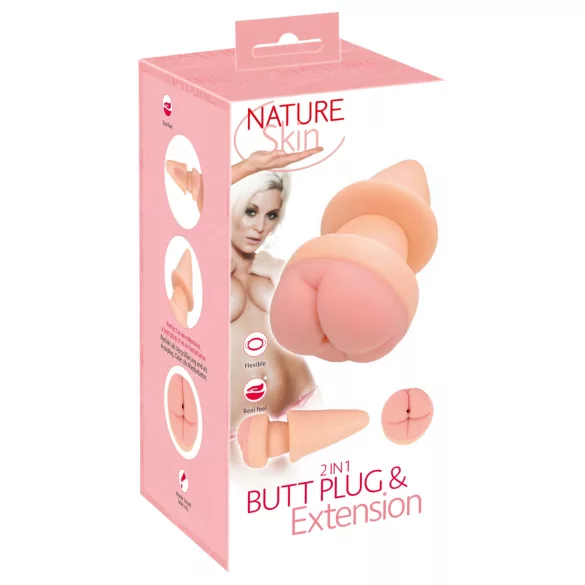 Nature Skin - plug anal e capa peniana - cor natural