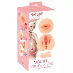 Nature Skin - masturbador de vagina e boca (cor natural)