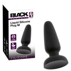   Black Velvets - plug anal de silicone com ventosa (preto) - M