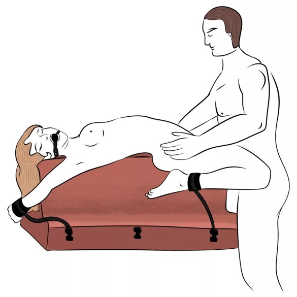 Liberator - almofada sexual com algemas (preta)