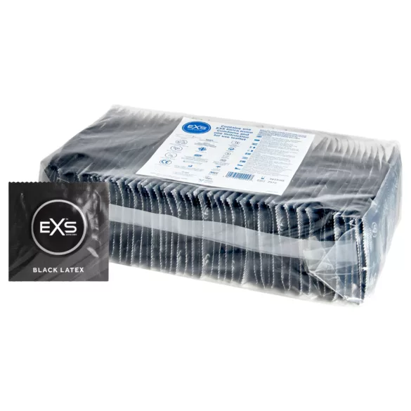 EXS Black - preservativo de látex - preto - 100 unidades