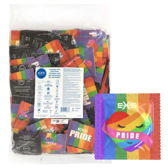 EXS Pride - preservativo de látex - caixa com 144 unidades