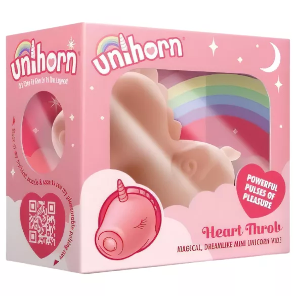 Unihorn Heart Throb - vibrador clitóris recarregável unicórnio - silicone rosa