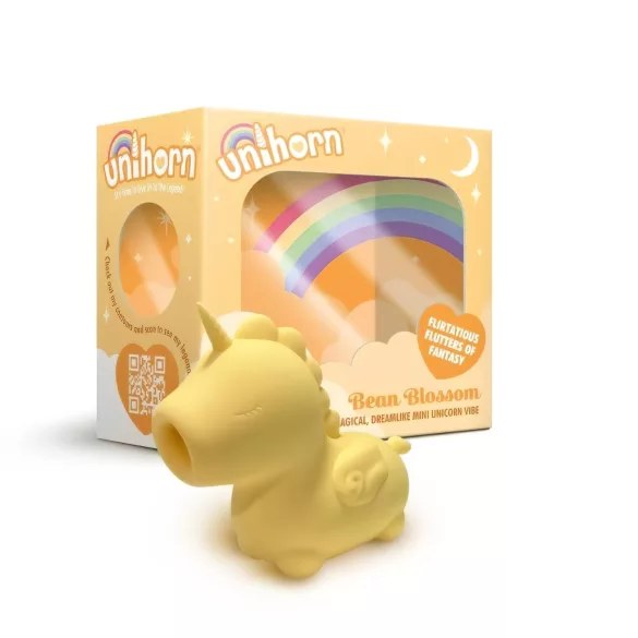 Unihorn Bean Blossom - vibrador clitóris recarregável unicórnio - amarelo