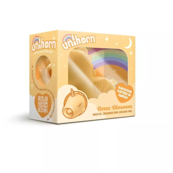 Unihorn Bean Blossom - vibrador clitóris recarregável unicórnio - amarelo