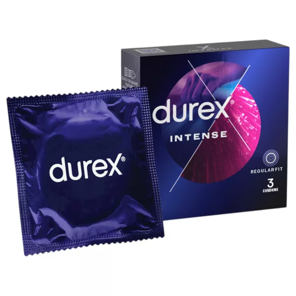 Durex Intense - preservativo texturizado com pontos e ranhuras - 3 unidades