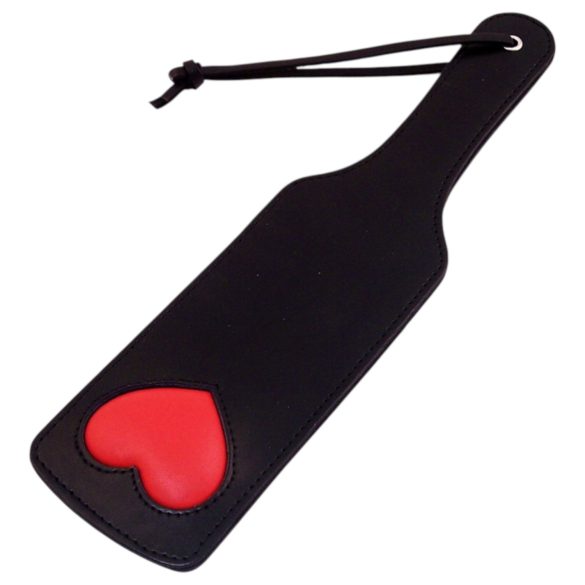 Rouge - Açoite de Coração em Couro Autêntico (Preto)