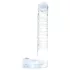 Clarity - dildo de vidro com testículos - transparente