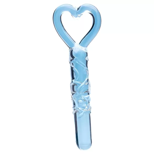 Clarity - dildo de vidro com alça em forma de coração - transparente