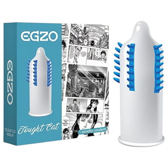 Egzo Tough Cat – Preservativo Texturizado com Cerdas (1 unidade)