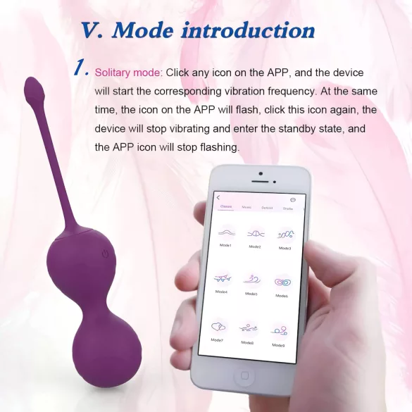 Lonely Winni - Ovo vibratório controlado por app (rosa)