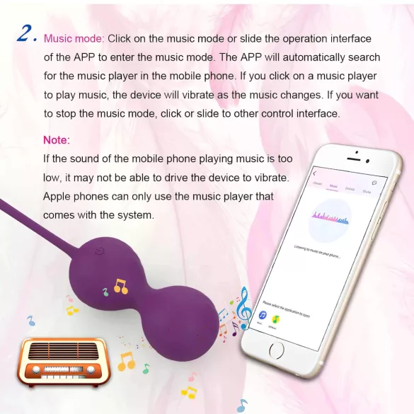 Lonely Winni - Ovo vibratório controlado por app (rosa)
