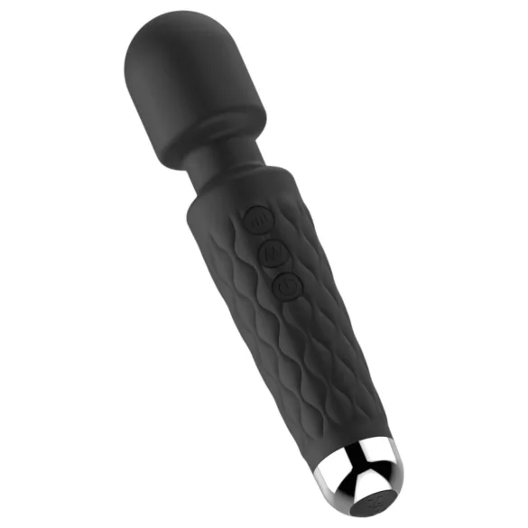 Lonely - vibrador massageador recarregável 20 funções - silicone preto