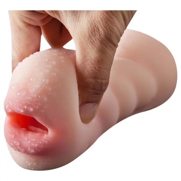Lonely - masturbador 2 em 1 vagina e boca - silicone cor natural