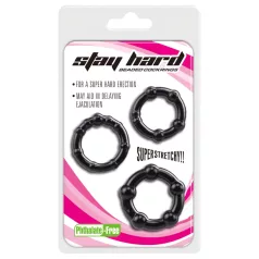   Lonely Stay Hard - anel peniano kit - 3 peças - silicone preto