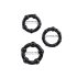 Conjunto de anéis Stay Hard - preto (3 peças)