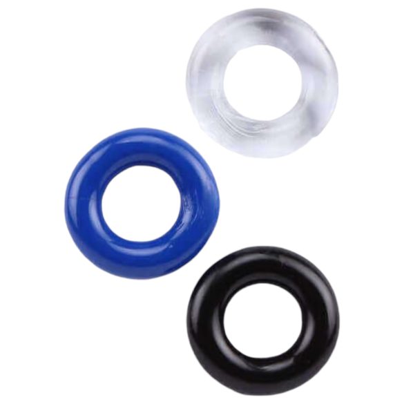 Conjunto Anéis Coloridos Para Ereção Prolongada - 3 peças