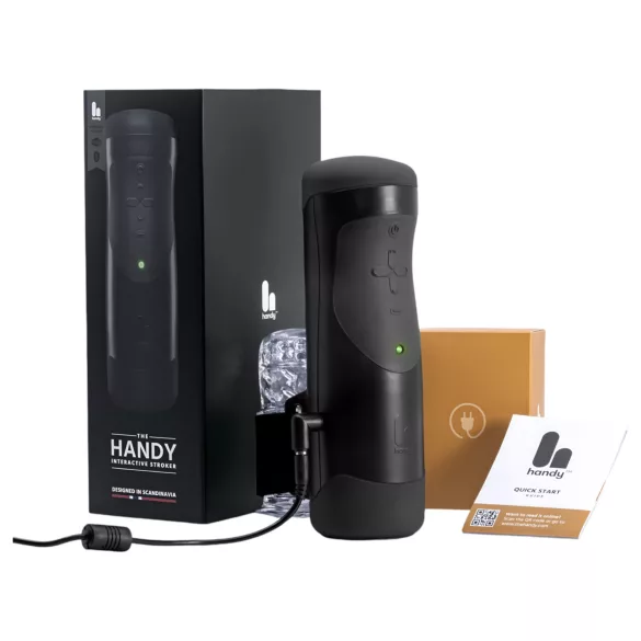 The Handy 1.1 - masturbador masculino inteligente VR - preto, recarregável