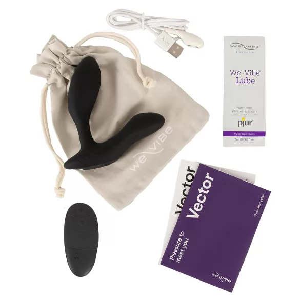We-Vibe Vector+ - vibrador anal recarregável inteligente - silicone preto