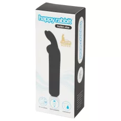   Happyrabbit - vibrador bullet recarregável com orelhas de coelho - preto
