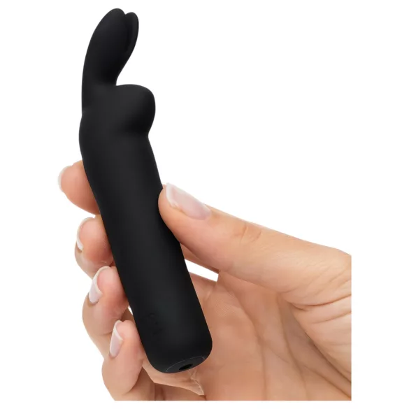 Happyrabbit - vibrador bullet recarregável com orelhas de coelho - preto