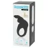 Happyrabbit - anel peniano vibratório recarregável - silicone preto