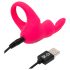 Happyrabbit Cock - anel peniano vibratório recarregável (rosa)