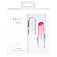   Pillow Talk Lusty - vibrador língua recarregável - silicone rosa