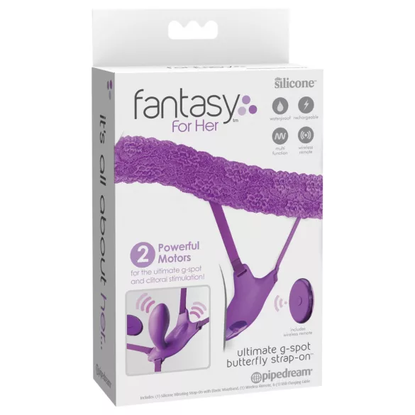 Pipedream Fantasy For Her - vibrador de ponto G embutido e utilizável (roxo)