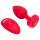 b-vibe coração - vibrador anal com rádio e bateria (vermelho)