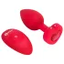 b-vibe heart - vibrador anal recarregável com controle (vermelho)
