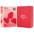 b-vibe coração - vibrador anal com rádio e bateria (vermelho)