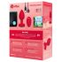 b-vibe coração - vibrador anal com rádio e bateria (vermelho)
