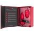 b-vibe coração - vibrador anal com rádio e bateria (vermelho)