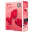 b-vibe coração - vibrador anal com rádio e bateria (vermelho)