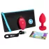 b-vibe heart - vibrador anal recarregável com controle (vermelho)